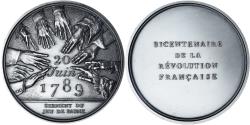 World Coins - France, Medal, Révolution Française, Serment du Jeu de Paume, History, 1989