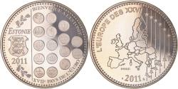 World Coins - France, Medal, L'Europe des XXVII, Bienvenue à l'Estonie, Politics, Society