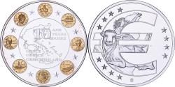 World Coins - France, Medal, 10 Ans de l'Euro, Grèce, 2012, Copper Plated Silver,
