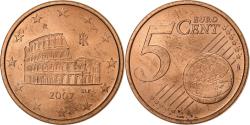 World Coins - Italy, 5 Euro Cent, 2007, Rome, Copper Plated Steel,