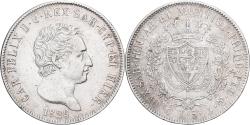 World Coins - Italian States, SARDINIA, Carlo Felice, 5 Lire, 1829, Genoa, Silver,