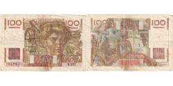 World Coins - France, 100 Francs, Jeune Paysan, 1949-04-07, B.32135291, VF(30-35)