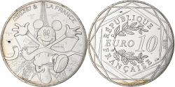 World Coins - France, 10 Euro, 2018, Mickey aux pieds de la Dame de fer, , Silver