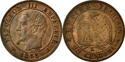 World Coins - Coin, France, Napoleon III, Napoléon III, Centime, 1855, Bordeaux,