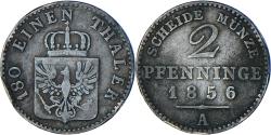 World Coins - Coin, German States, PRUSSIA, Friedrich Wilhelm IV, 2 Pfennig, 1856,