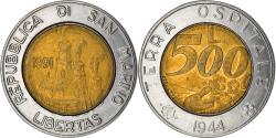 World Coins - Coin, San Marino, 500 Lire, 1991, Rome, , Bi-Metallic, KM:269