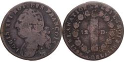 World Coins - France, Béarn, Louis XVI, 12 deniers françois, 1792⸱4, Pau,