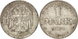 World Coins - Coin, GERMANY, WEIMAR REPUBLIC, Mark, 1924, Muldenhütten, , Silver