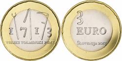 World Coins - Slovenia, 3 Euro, Tolmin Peasant Revolt, 2013, Bi-Metallic, , KM:108