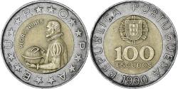 World Coins - Coin, Portugal, 100 Escudos, 1990, , Bi-Metallic, KM:645.2