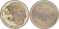 World Coins - Switzerland, 5 Francs, Ernest Ansermet, 1983, Bern, Proof, Copper-nickel