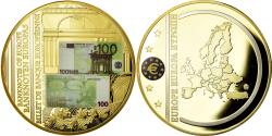 World Coins - France, Medal, Billet de Banque Européenne, 100 Euro, , Copper Gilt