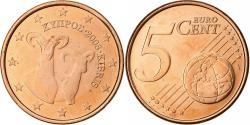 World Coins - Cyprus, 5 Centimes, 2008, Copper Plated Steel,