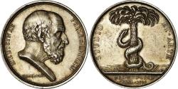 World Coins - France, Token, Médecine, Hippocrate, Lyon, Barre, , Silver