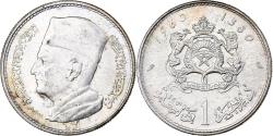 World Coins - Morocco, Mohammed V, Dirham, AH 1380/1960, Paris, Silver, , KM:55