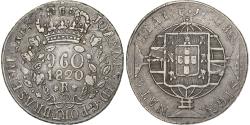 World Coins - Brazil, João VI, 960 Reis, 1820, Rio de Janeiro, Overstruck, Silver,