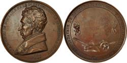 World Coins - France, Medal, Agriculture, Mathieu de Dombasle, Vauthier Galle,