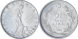 World Coins - Coin, Turkey, 2-1/2 Lira, 1960, , Stainless Steel, KM:893.1