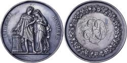 World Coins - France, Médaille de mariage, Fidélité, Bonheur, 1856, Silver,