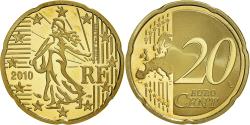World Coins - France, 20 Euro Cent, 2010, Paris, BE, , Brass, KM:1411