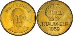 World Coins - Germany, Token, Shell, Traum-Elf, Football, Willi Schulz, 1969,