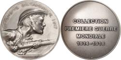 World Coins - France, Medal, Offensive Britannique 1917, History, Vernier, , Silvered