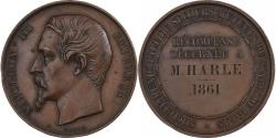 World Coins - France, Medal, Napoléon III, Société municipale de secours mutuels, 1861