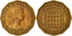World Coins - Coin, Great Britain, Elizabeth II, 3 Pence, 1956, , Nickel-brass