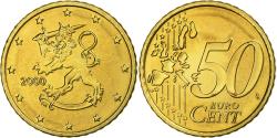 World Coins - Finland, 50 Euro Cent, 2000, Vantaa, Brass, , KM:103