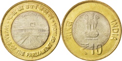 World Coins - INDIA-REPUBLIC, 10 Rupees, 2012, KM #407, , Bi-Metallic, 27, 7.72