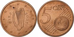 World Coins - Ireland, 5 Euro Cent, 2003, Copper Plated Steel,