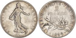 World Coins - Coin, France, Semeuse, 2 Francs, 1899, Paris, , Silver, KM:845.1