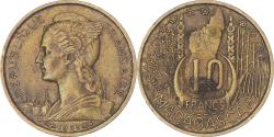 World Coins - Coin, Madagascar, 10 Francs, 1953