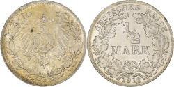 World Coins - Coin, GERMANY - EMPIRE, 1/2 Mark, 1916, Munich, , Silver, KM:17