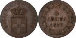 World Coins - Greece, Othon, 5 Lepta, 1833, Copper, , KM:16