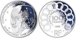 World Coins - Coin, France, Jean Monnet, 100 Francs-15 Ecus, 1992, BE, , Silver