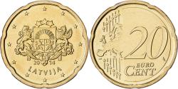 World Coins - Latvia, 20 Centimes, 2014, Stuttgart, Nordic gold,