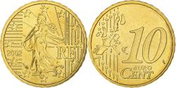 World Coins - France, 10 Euro Cent, BU, 2002, Pessac, Nordic gold, , KM:1285