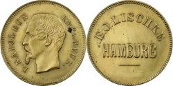 World Coins - Germany, Token, Napoléon III, E.O.Lischke, Hamburg, Brass,