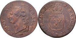 World Coins - France, Louis XVI, Sol, 1791, Rouen, Copper, , Gadoury:350