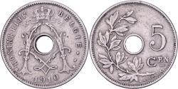 World Coins - Belgium, Albert I, 5 Centimes, 1910, Brussels, Copper-nickel, , KM:67