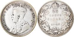 World Coins - Coin, Canada, George V, 25 Cents, 1929, Royal Canadian Mint, Ottawa,