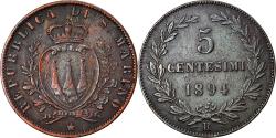 World Coins - Coin, San Marino, 5 Centesimi, 1894, Rome, , Copper, KM:1
