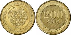 World Coins - Armenia, 200 Dram, 2003, Brass, , KM:96