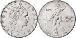 World Coins - Italy, 50 Lire, 1973, Rome, Stainless Steel, , KM:95.1