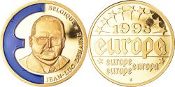 World Coins - France, Medal, Europe, Jean-Luc Dehaene, Politics, , Copper Gilt
