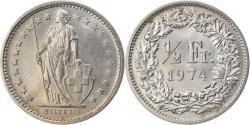 World Coins - Coin, Switzerland, 1/2 Franc, 1974, Bern, , Copper-nickel, KM:23a.1