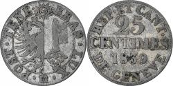 World Coins - Switzerland, Canton de Genève, 25 Centimes, 1839, Genève, , Silver
