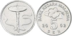 World Coins - Malaysia, 5 Sen, 2002
