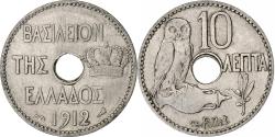 World Coins - Greece, George I, 10 Lepta, 1912, Nickel, , KM:63